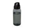 Recycled plastic office bottle with wide handle, 450 ml colour black
