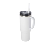 Straw cup with dual-wall air insulation, 1.2 L colour white