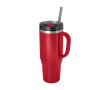 Straw cup with dual-wall air insulation, 1.2 L colour red