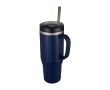 Straw cup with dual-wall air insulation, 1.2 L colour navy-blue