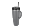 Straw cup with dual-wall air insulation, 1.2 L colour grey
