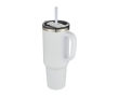 Copper double-wall vacuum-insulated straw cup, 1.2 L colour white