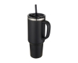 Copper double-wall vacuum-insulated straw cup, 1.2 L colour black