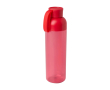 Recycled plastic bottle with silicone handle, 600 ml colour red