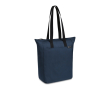 Recycled rPET pouch, front pocket, zip closure colour navy-blue
