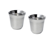 Set of espresso coffee mugs made of stainless steel, 80 ml colour silver
