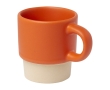 Espresso coffee mug with clay bottom and matte finish, 130 ml colour orange