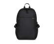 Recycled rPET laptop backpack, pockets, padded handle, 15\" colour black