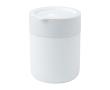 Ceramic mug with silicone wrap and plastic lid, 330 ml colour white