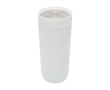 Stainless steel thermal tumbler with push-button opening, 350 ml colour white