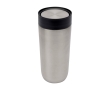 Stainless steel thermal tumbler with push-button opening, 350 ml colour silver