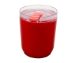 Recycled plastic thermal tumbler with simple design, 180 ml colour red