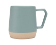 Ceramic mug with matte finish and unglazed base, 300 ml colour pastel blue
