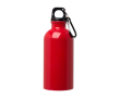 Recycled stainless steel bottle, carabiner, 400ml colour red