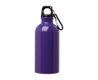 Recycled stainless steel bottle, carabiner, 400ml colour purple