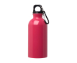 Recycled stainless steel bottle, carabiner, 400ml colour fuchsia