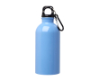 Recycled stainless steel bottle, carabiner, 400ml colour pastel blue