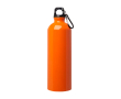 Recycled stainless steel bottle, carabiner, 750ml colour orange