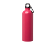 Recycled stainless steel bottle, carabiner, 750ml colour fuchsia
