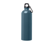 Recycled stainless steel bottle, carabiner, 750ml colour cyan blue