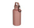 Recycled plastic bottle with carabiner and screw cap 400ml colour light pink
