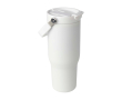 Recycled stainless steel tumbler, dual-function lid, 900ml colour white