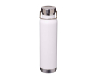 Recycled stainless steel bottle, double wall, screw lid, 650ml colour white