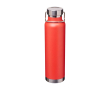 Recycled stainless steel bottle, double wall, screw lid, 650ml colour red