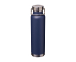 Recycled stainless steel bottle, double wall, screw lid, 650ml colour navy-blue
