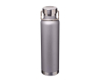 Recycled stainless steel bottle, double wall, screw lid, 650ml colour grey
