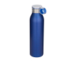 Recycled stainless steel bottle, round carry handle, 650ml colour royal blue