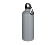 Recycled stainless steel bottle, matte finish, carabiner, 750ml colour grey