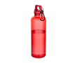Durable, lightweight recycled plastic bottle with carabiner 750ml colour red
