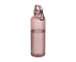 Durable, lightweight recycled plastic bottle with carabiner 750ml colour light pink
