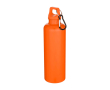 Durable lightweight recycled plastic bottle with carabiner 750ml colour orange