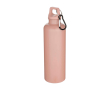 Durable lightweight recycled plastic bottle with carabiner 750ml colour light pink