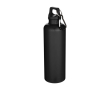 Durable lightweight recycled plastic bottle with carabiner 750ml colour black
