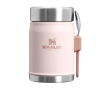 Food jar, cutlery included, insulated lid with valve, 400ml colour light pink