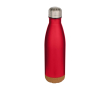 Double-wall stainless steel bottle, cork base, 500ml colour red