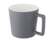 Ceramic mug with matte finish and square-shaped handle, 370 ml colour taupe grey