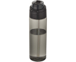 Bottle with integrated straw and leakproof push-button lid 700ml colour black