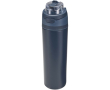 Single-wall bottle with flip-up straw and matte finish 800ml colour navy-blue