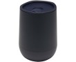 Double-wall tumbler with sliding lid and air insulation 360ml colour navy-blue