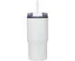 Double-walled thermal tumbler with spill-proof lid 540ml colour white