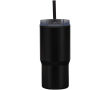 Double-walled thermal tumbler with spill-proof lid 540ml colour black