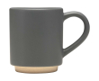 Stackable ceramic mug with modern unglazed base 180 ml colour grey