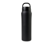 Recycled stainless steel water bottle, dual-function lid, 470ml colour black