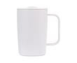 Recycled stainless steel thermal mug, for coffee or tea, 450ml colour white