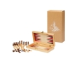 3-in-1 pinewood game set with hinge closure colour natural