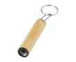 Bamboo cane keyring, torch, pull-cord light colour natural